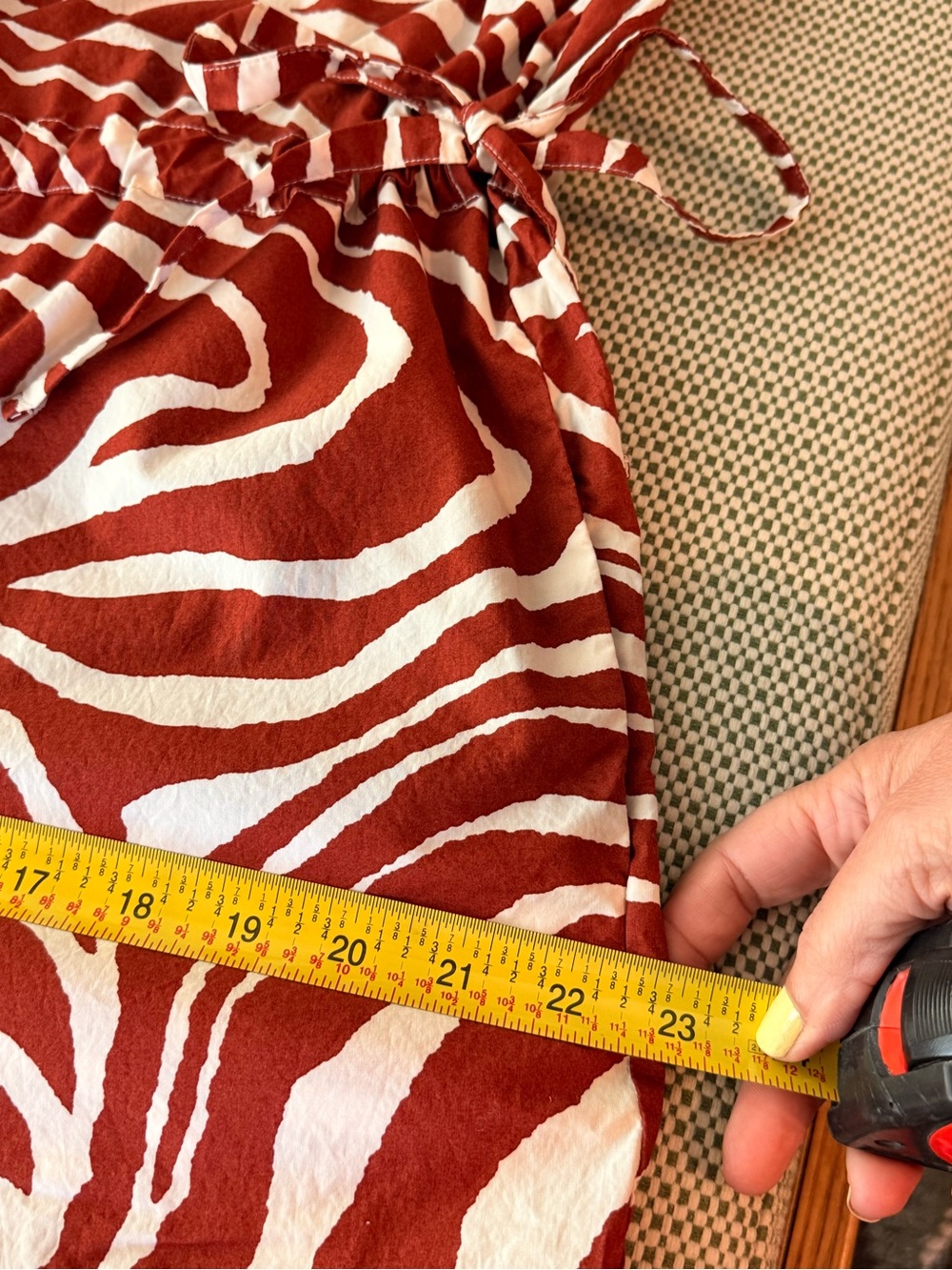Banana Republic Rust and White Zebra Jumpsuit Size M #146 - Picture 6 of 17